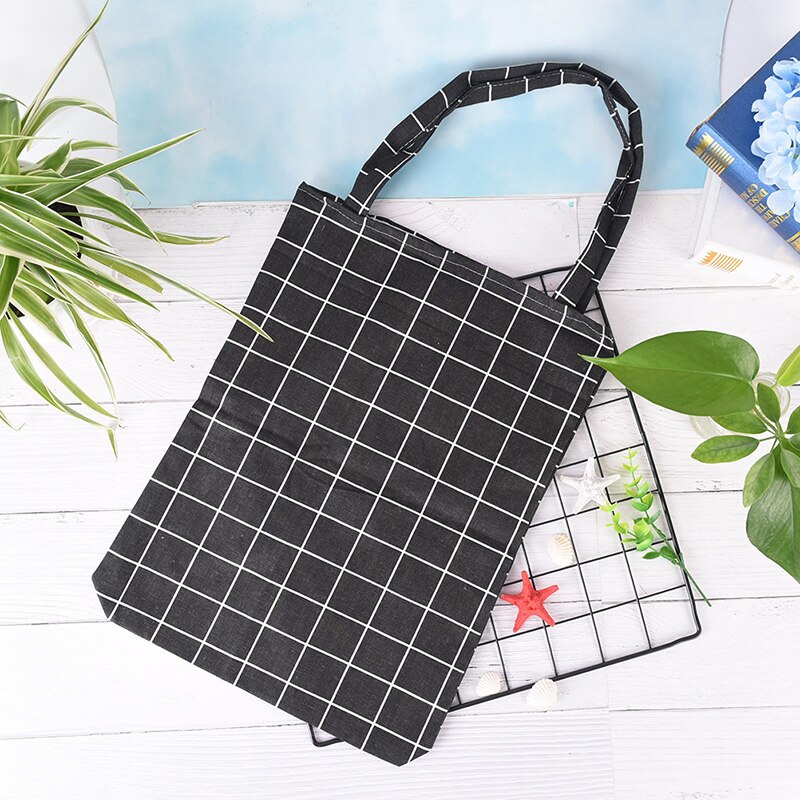 5 stijlen canvas geruite tas messenger outdoor katoenen schouder geruit winkelen: Bk