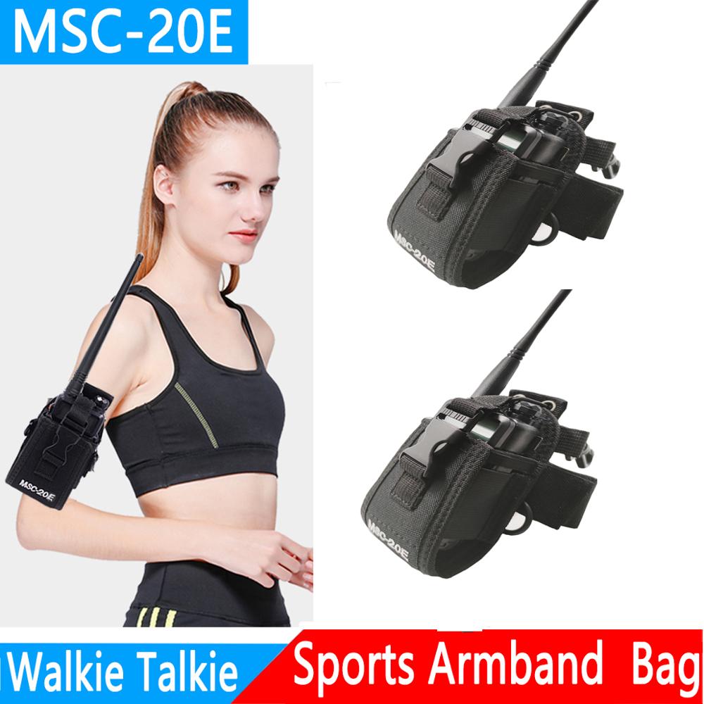 2Pcs Abbree MSC-20E Draagbare Walkie Talkie Nylon Case Cover Handsfree Houder Voor Baofeng UV-XR UV-9R Tyt Woxun Motorola Radio