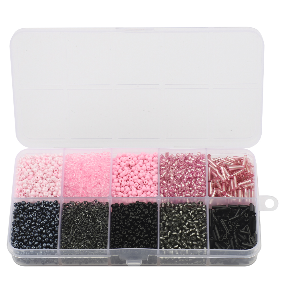 130g/set Glass Round Seed Beads Tube Loose Beads DIY Bracelet Necklace Czech Crystal For Jewelry Making Handmade Accessories