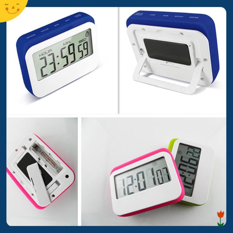 24H LCD Digital Large Screen Kitchen Timer Square Cooking Timer Count Up Countdown Alarm Magnet Clock Temporizador