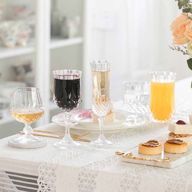Copa de vino de cristal de estilo nórdico, hechas a mano con relieve Retro copas de champán, Copas de Brandy, vasos para whisky, Bar y