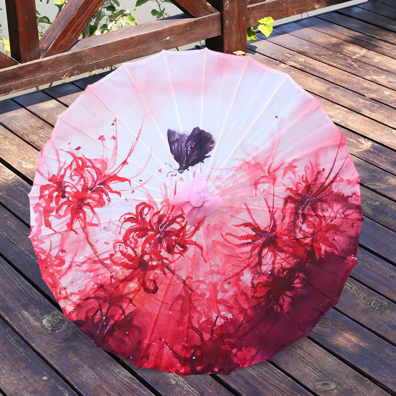 82 cm Chinesische Geölte Papier Regenschirm Falten Seide Hanfu Alte Kostüm Frau Hanfu Cos Foto Dekoration Tanz Paraguas Mujer: Freier Raum