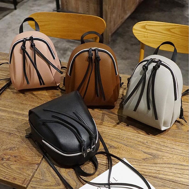 Mini Backpack Crossbody Bag For Teenage Girl PU leather Women Shoulder Phone Purse Female Backpack