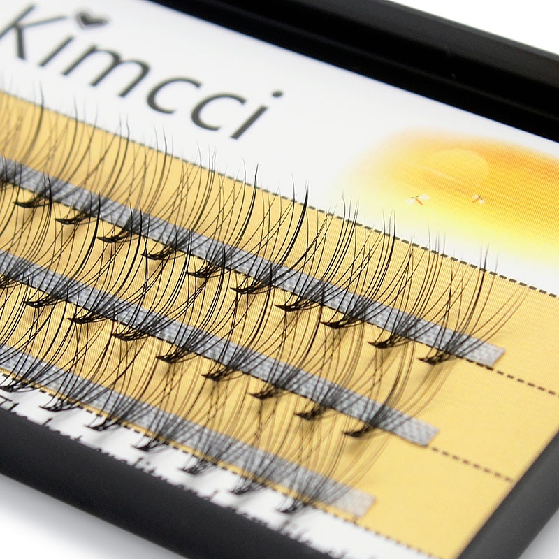 1 doos met grote capaciteit 60 bundels 6d 10d 0.1mm diktes echte nertsenstripwimpers individuele wimpers natuurlijke stijl