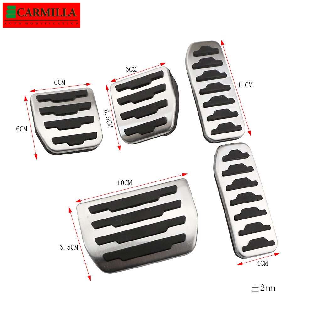 Coche Carmilla pedales para Jaguar E-ritmo Epace , , , de acero inoxidable de freno para automóvil Pedal de acelerador de protección cubiertas