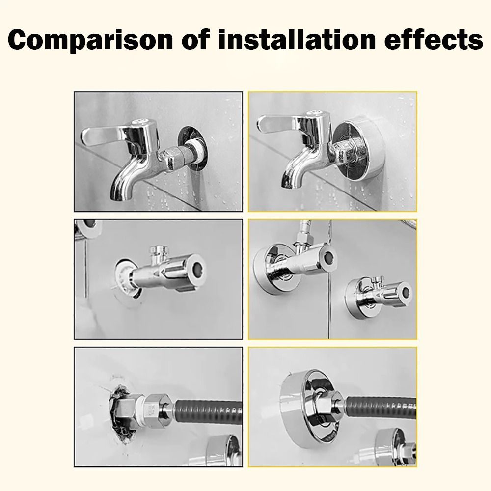 Useful ABS Shower Kitchen Faucet Cover Adjustable Plating Faucet Decorative Cover Wall Flange Kitchen Tap Accessories Shower