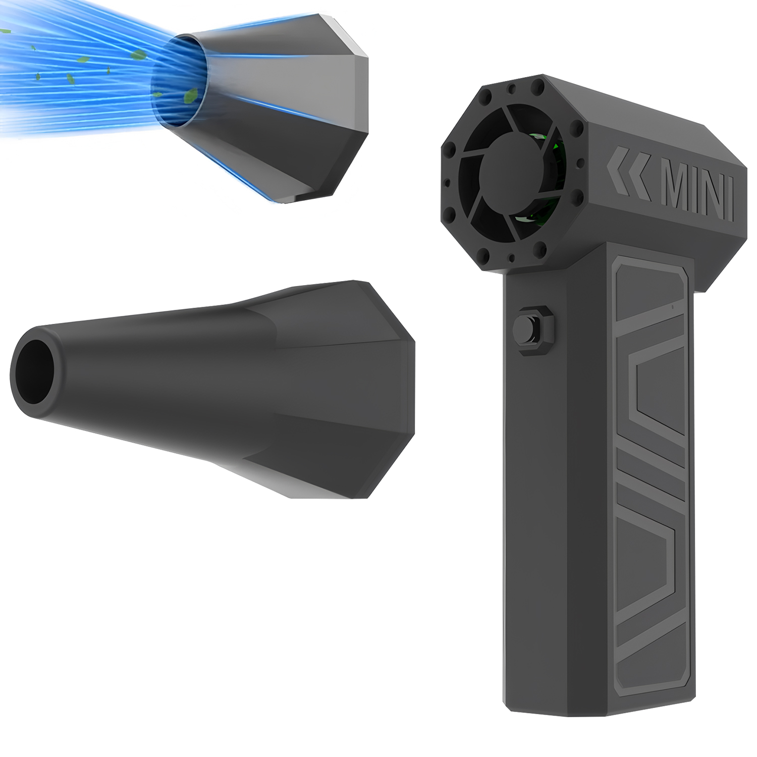 200000 RPM Mini Turbo Jet Fan plumero de aire eléctrico velocidad del viento ajustable Turbo ventilador violento recargable con luz limpieza del coche