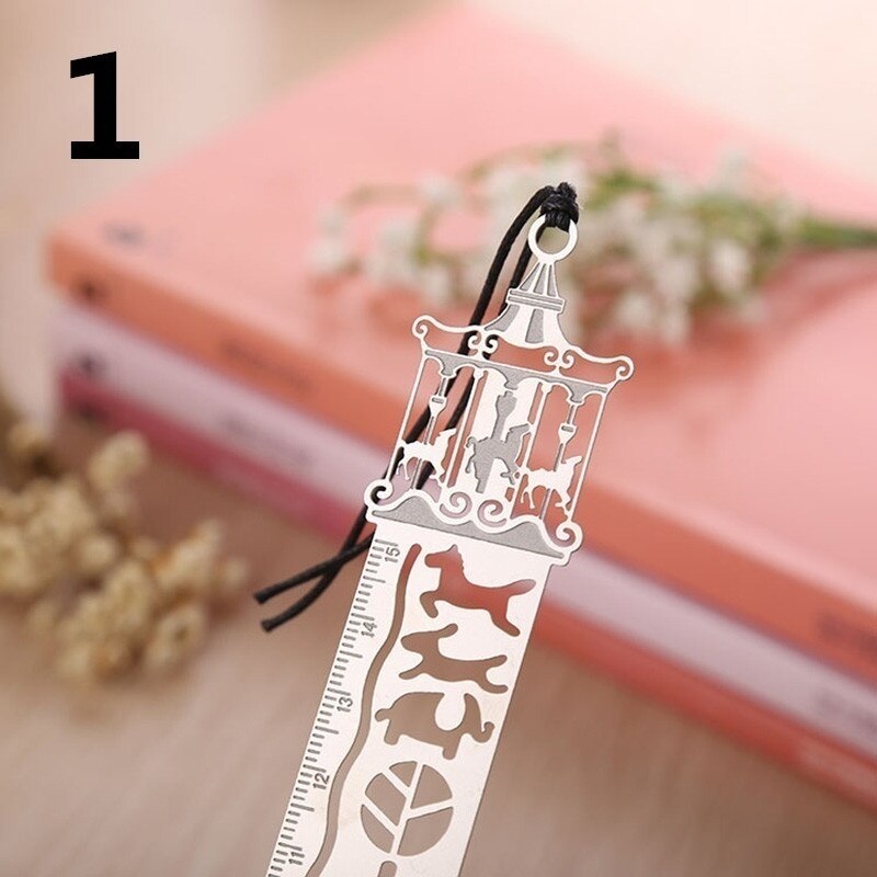 Reglas de bolsillo de acero inoxidable, balanza métrica grabada como marcador, accesorios Kawaii, regla bonita, 2 uds.