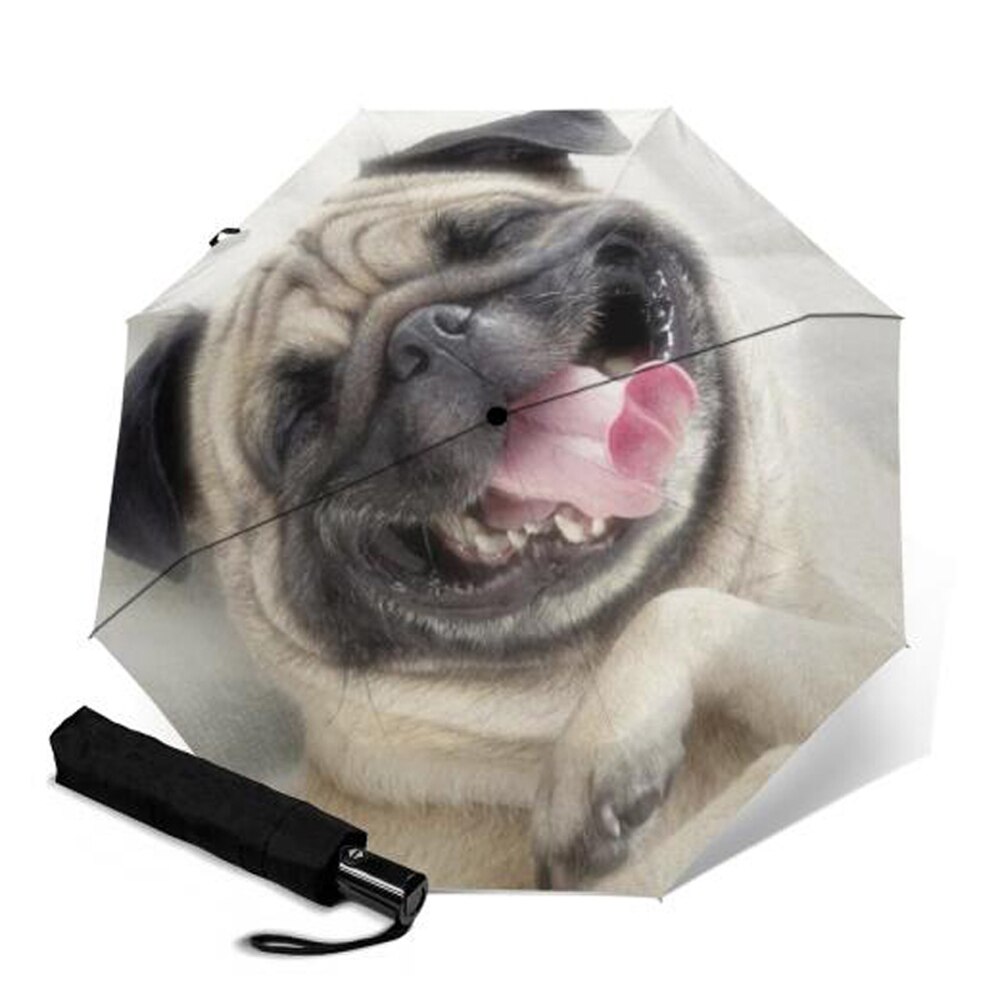 Puppy Dog Folding Automatic Umbrella Sun Girl Parasol Three-fold Umbrella Durable Sun Umbrellas Outdoor Paraguas Parapluie: YSA1187