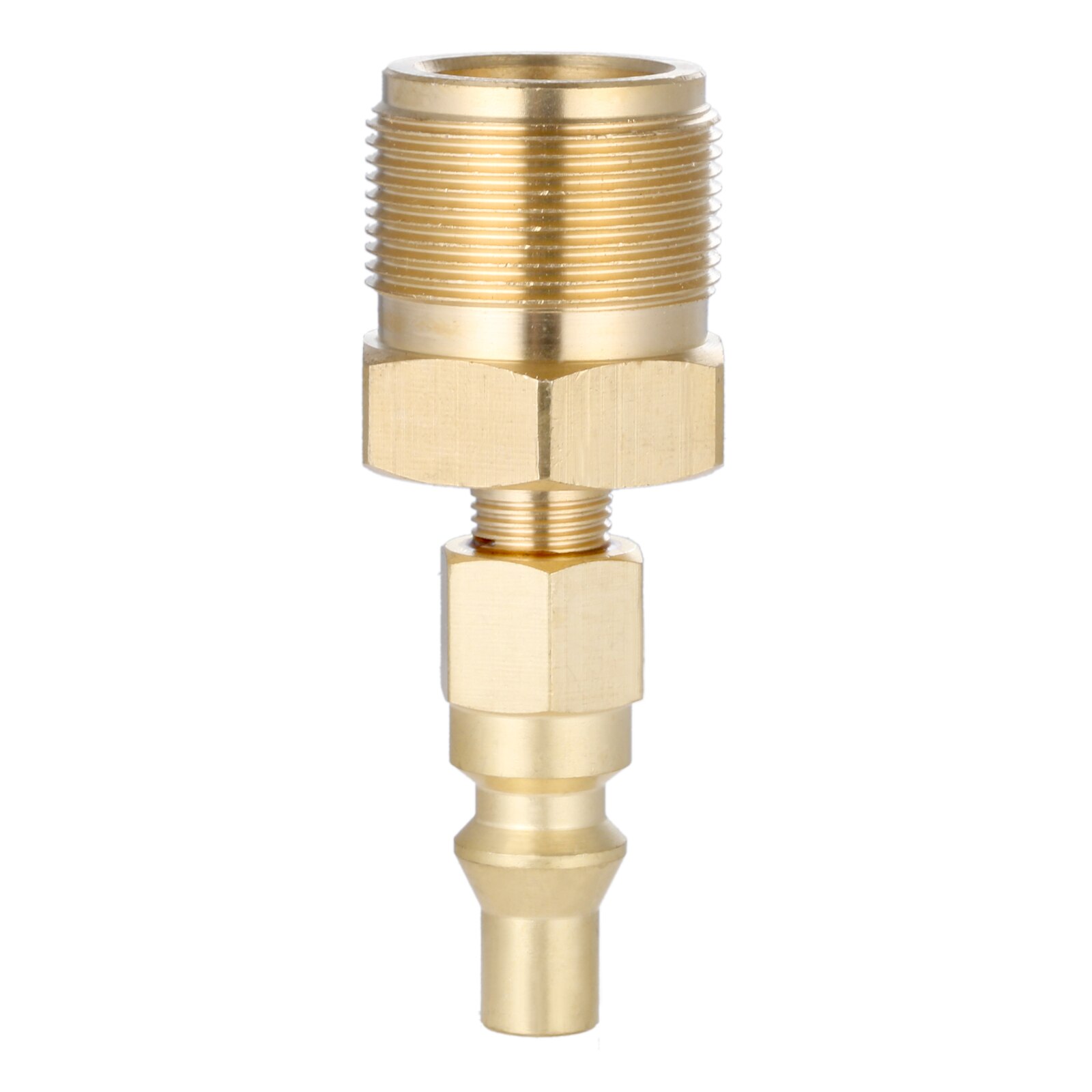 1/4" Quick Connect Disconnect Plug with 1lb Bottle Tank Thread Propane Adapter for Portable Camper Grill Hook Up RV Trailer