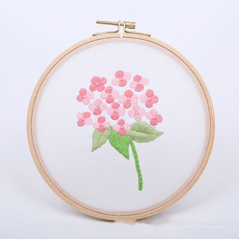 Chinês transparente tecido bordado kit handwork bordado ponto cruz bordado conjunto padrões de flores balanço artesanato decoração para casa