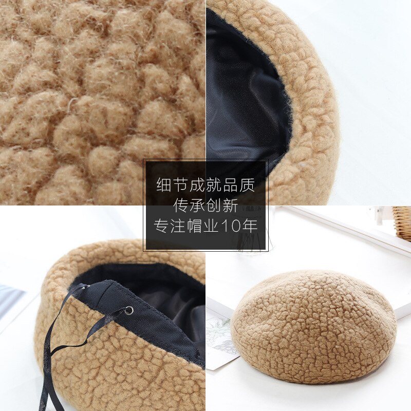Kleurstellingen Vrouw Winter Hoed Wol Effen Baret Vrouwelijke Soft 100% Wol Hoed Vrouwen Real Warme Wollen Boina