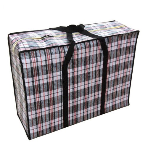 Opbevaring tøj lynlås taske husholdningsrejser genanvendelig foldbar vandtæt poser med stor kapacitet 3 størrelser: Sort / Xl
