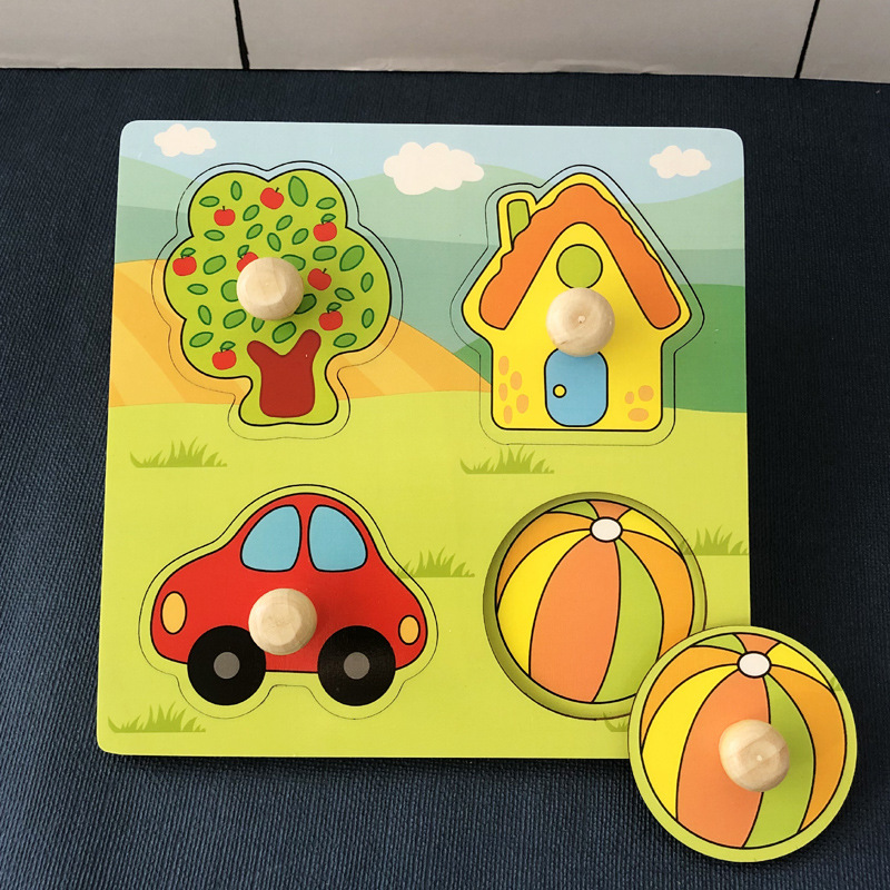 Montessori Wooden Toys for Babies 1 2 3 Years Boy Girl Baby Development Games Wood Puzzle for Kids Educational Learning Toy