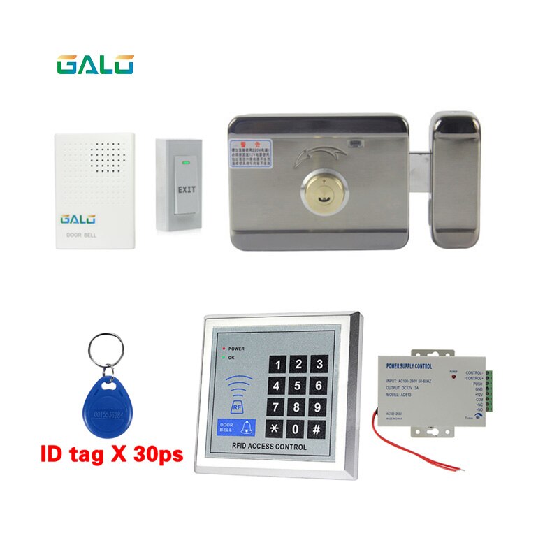 Home Family Use 12V DC Electronic Lock Electric Motor Lock Mute Door Lock For Access Control System Single-Sided Key: D kit b