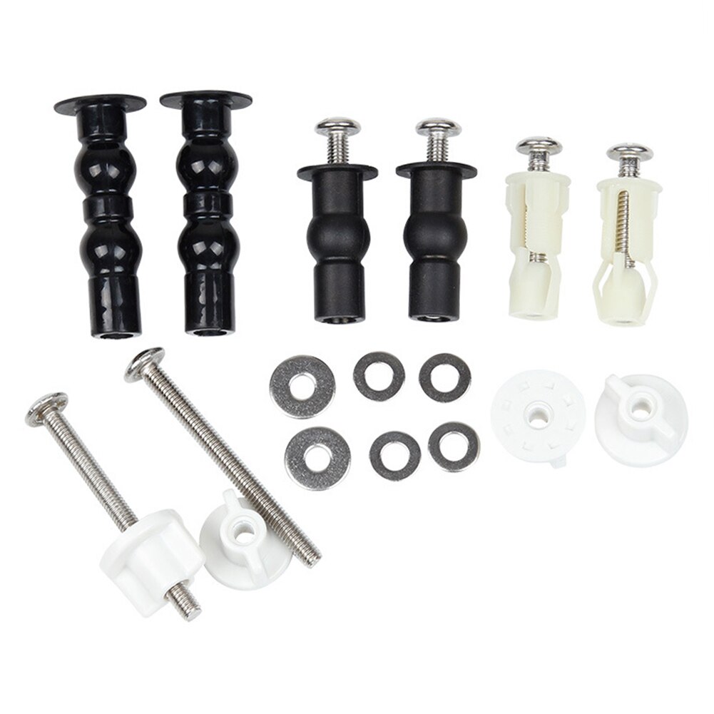 1/4Inch Top Vaststelling Roestvrij Stalen Wc-bril Scharnieren Kit Universele Installeren Hardware Noten Bottom Mount Schroeven multifunctionele