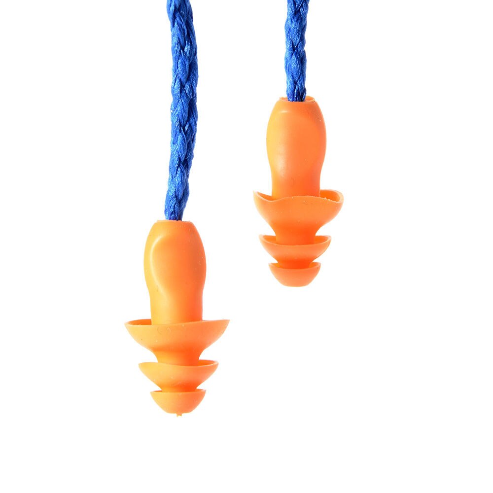 10Pcs Soft Silicone Corded Ear Plugs ears Protector Reusable Hearing Protection Noise Reduction Earplugs Earmuff