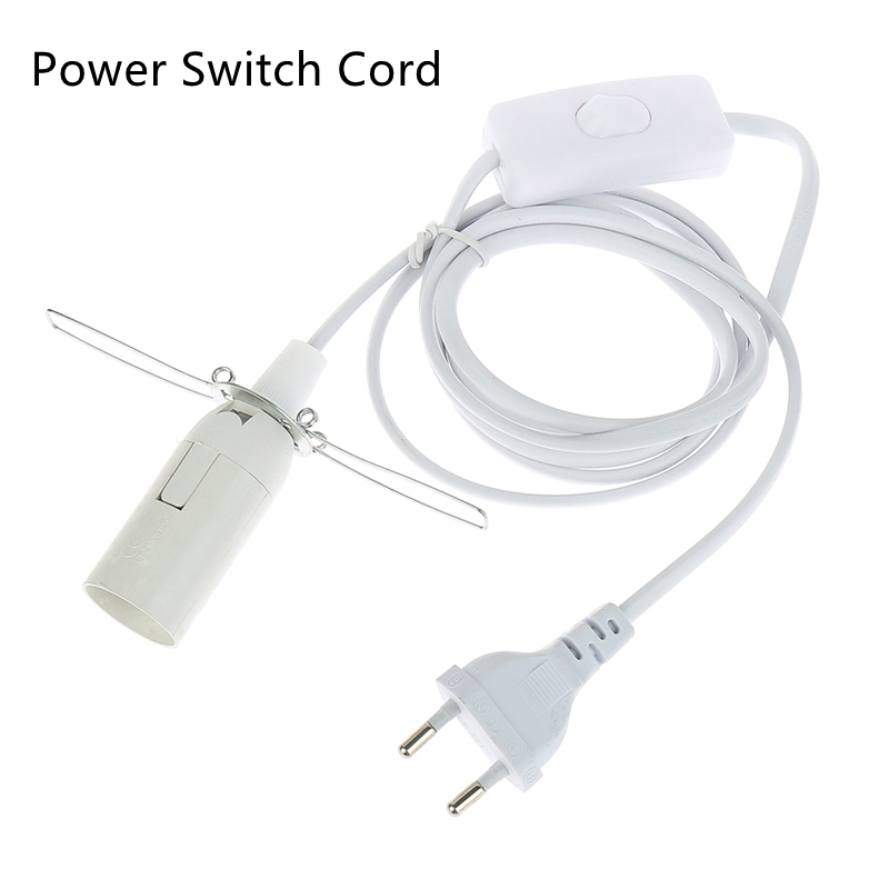 Base de lampe à douille avec fil de commutation pour ampoule LED, support de suspension de lampe à main, câble de rette d'alimentation UE, E14, 1.8m: Beige / E14