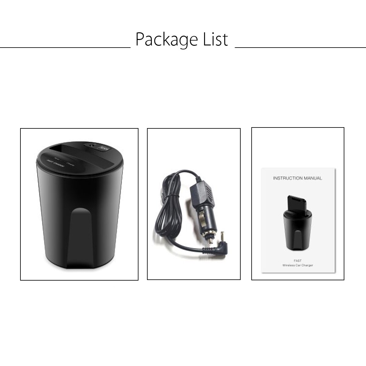 Suporte do carregador sem fio qi 10w, copo para carregamento rápido de carro, suporte de celular para samsung note5 iphone x 8