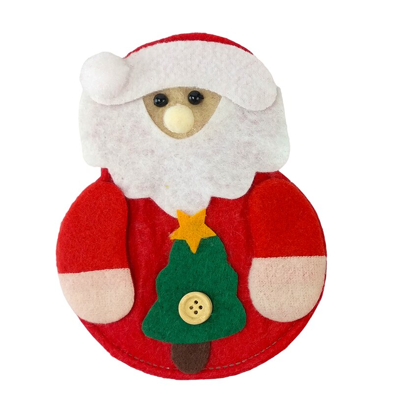 8 Uds muñeco de nieve decoraciones de Navidad soporte para bebida bolsa Navidad adornos navideños para el hogar Mesa