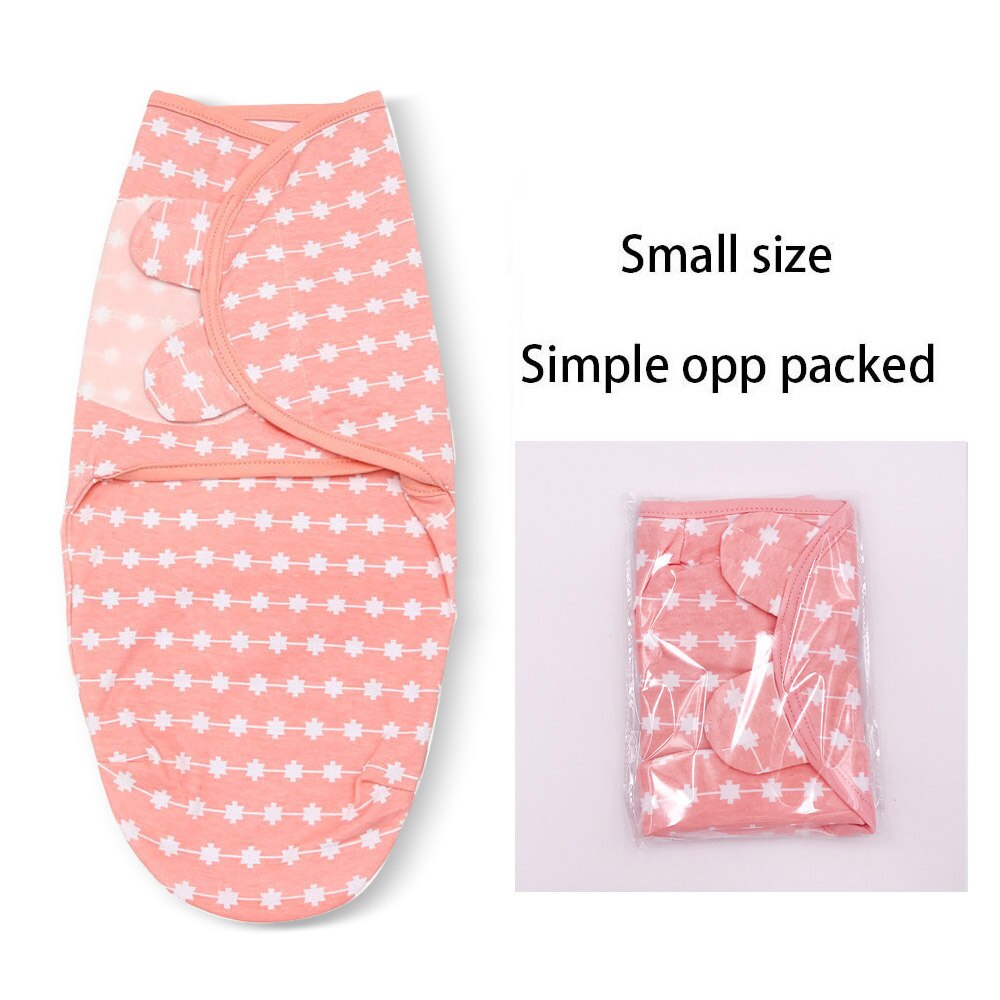Baby Swaddle Blanket Wrap Newborn Baby Swaddle 100% Cotton Soft Infant Newborn Baby Products Blanket &amp; Swaddling Sleepsack: Light orange small