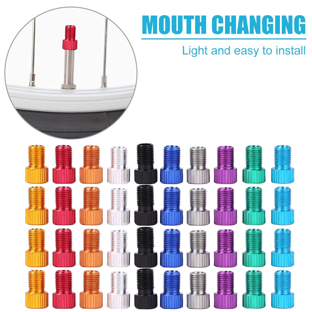 40Pcs Kleurrijke Duurzaam Aluminium Bike Valve Covers Lichtgewicht Fiets Wheel Tyre Franse Valve Dust-Proof Caps
