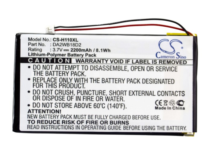 Cameron Sino 2200mAh Battery for IRIVER H110,H120,H140,H320,H340 MP3 Playmer,DA2WB18D2