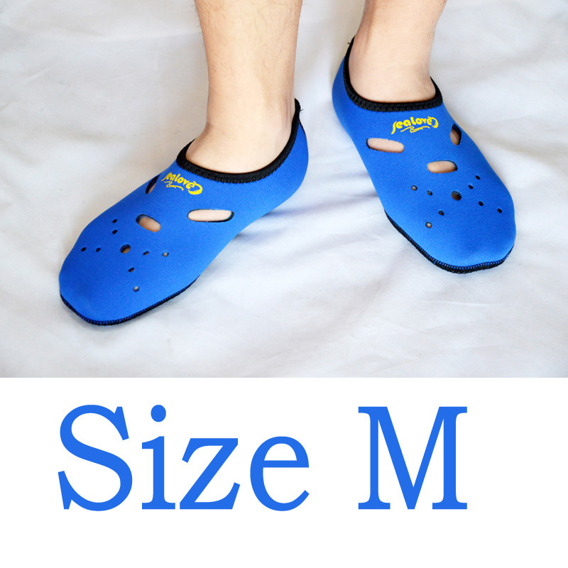Calcetines de buceo de neopreno antideslizantes calcetín de playa natación surf neopreno para adultos: BLUE M