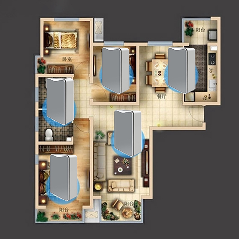 In-Line Air Purifier Household Portable 25 Million Negative Ion Smoke Removal And Odor Removal Air Purifier