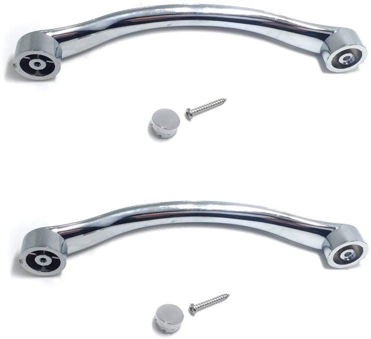 Gepolijst Vervanging Verchroomde Douche Bad Deur Slingerknop Arc vorm 2 paar net als picture show