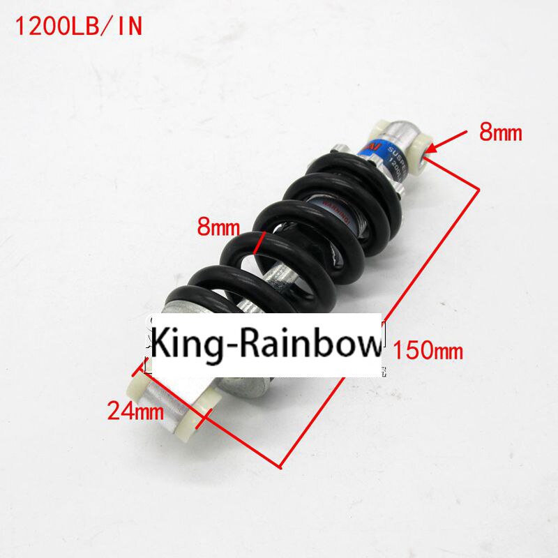 1pcs 1200LB/IN 750LB 650LB Motorcycle Air Shock Absorber Rear Suspension For 47cc 49cc Motor Scooter ATV Quad