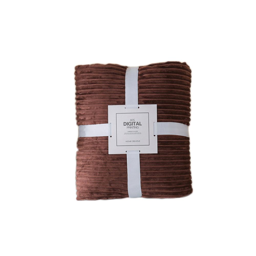 10070cm Camping Warm Cozy Lightweight Fuffy Throw Flannel Solid Color Blanket