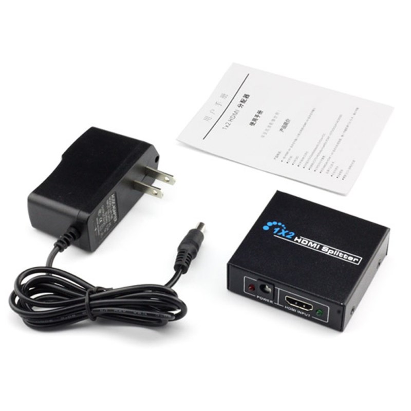 Hdcp hdmi switch splitter fuld  hd 1080p video hdmi switcher 1 x 2 split 1 in 2 ud forstærker dobbelt skærm til hdtv dvd  ps3 xbox