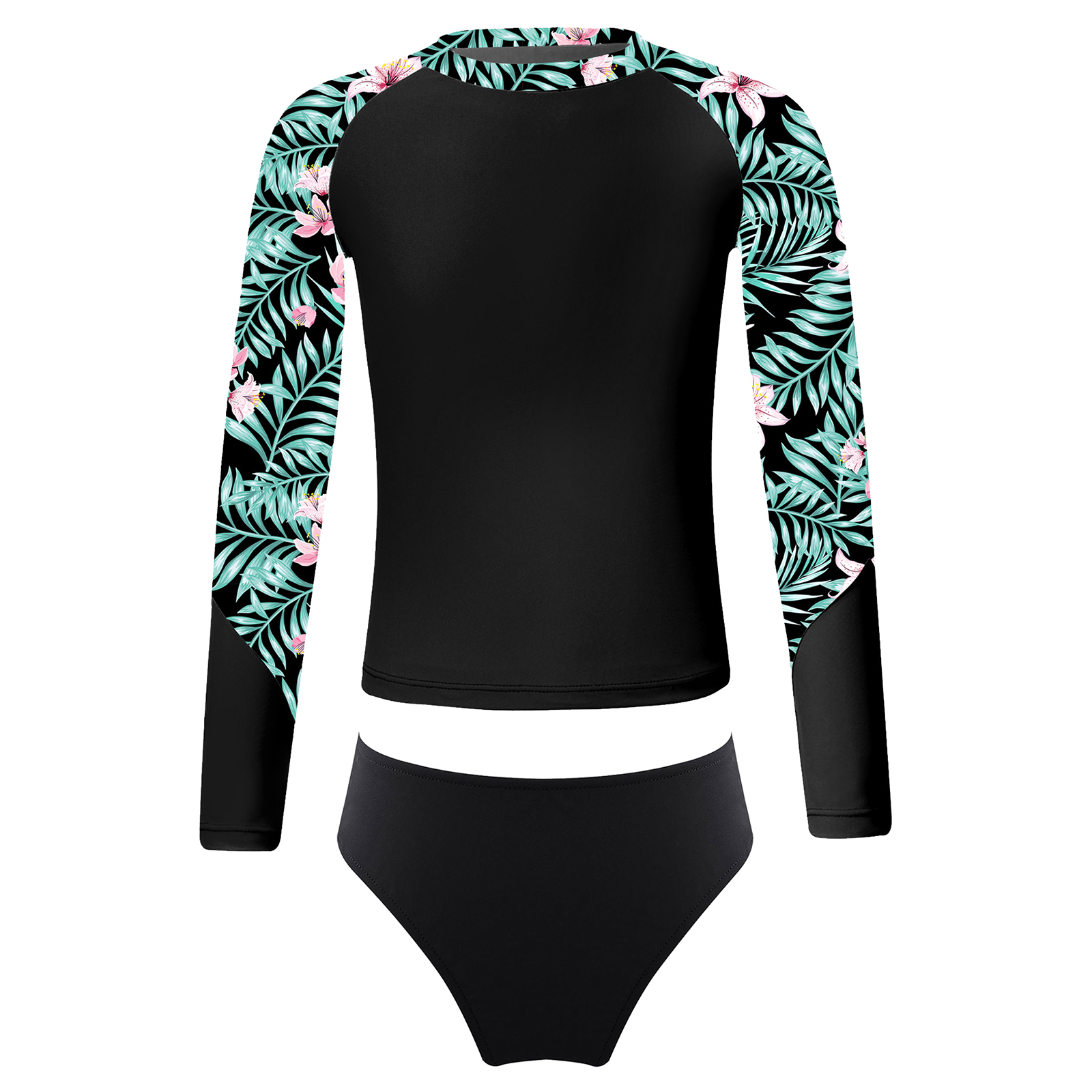 Bedrucktes Badebekleidungsset für freundlicher, langärmelige Oberteile mit Unterhose, 14/16 Teenager-Badeanzug für Mädchen, freundlicher, Strand, Schwimmbad, Schwimmen, Badeanzüge