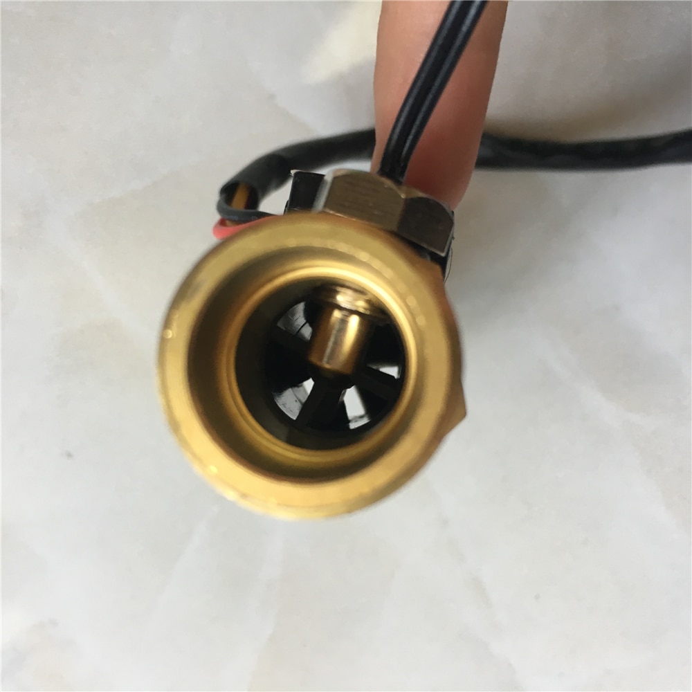 Digital Flow Meter+ Brass flow sensor Temperature measuring YF-B7 Water Turbine meter