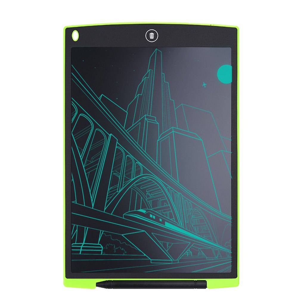 LCD Writing Tablet Electronic Drawing Doodle Board Digital Handwriting Paperless Notepad For Kids And Adult: green