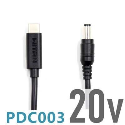 Cable de carga de transferencia PD23.0 a 5525DC macho DC 5,5 x 2.5pd/QC4, cable de carga de transferencia PDC003: 1M 20V