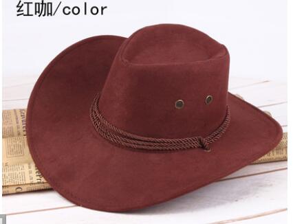 10 pièces/lot Western Cowboy chapeau hommes casquette d'équitation accessoire de large bord chapeau adulte décontracté faux cuir cowboy chapeau