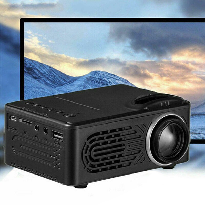 HD Neat Portable Pocket Projector Support 1080P Built-in Stereo Speaker for Home Office FKU66