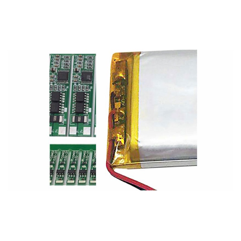 PURFIELD Batteria Ricaricabile Li-pol 2000mAh - 50x34x10mm - GPS, Altoparlante, Cuffie, Fotocamera
