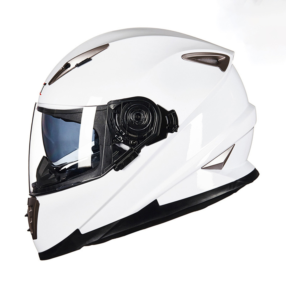 Full Face Motorhelm Mannen Vrouwen Dot Winter Veiligheid Anti-Fog Waterdichte Dubbele Lens Rijden Motorfiets Helm Casco Motorcross