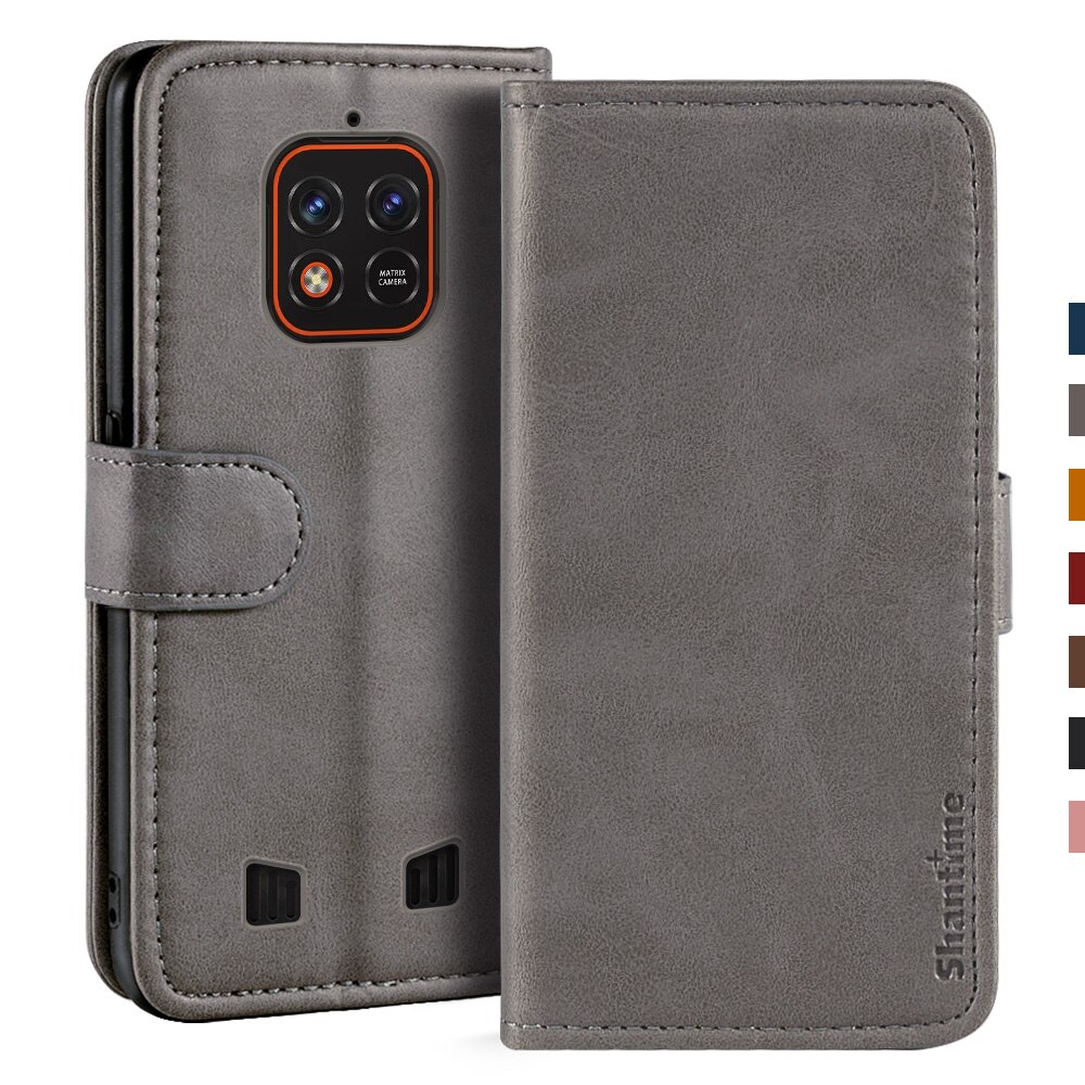 Case Voor Oukitel WP18 Case Magnetische Wallet Leather Cover Voor Oukitel WP18 Stand Coque Telefoon Gevallen: Grey