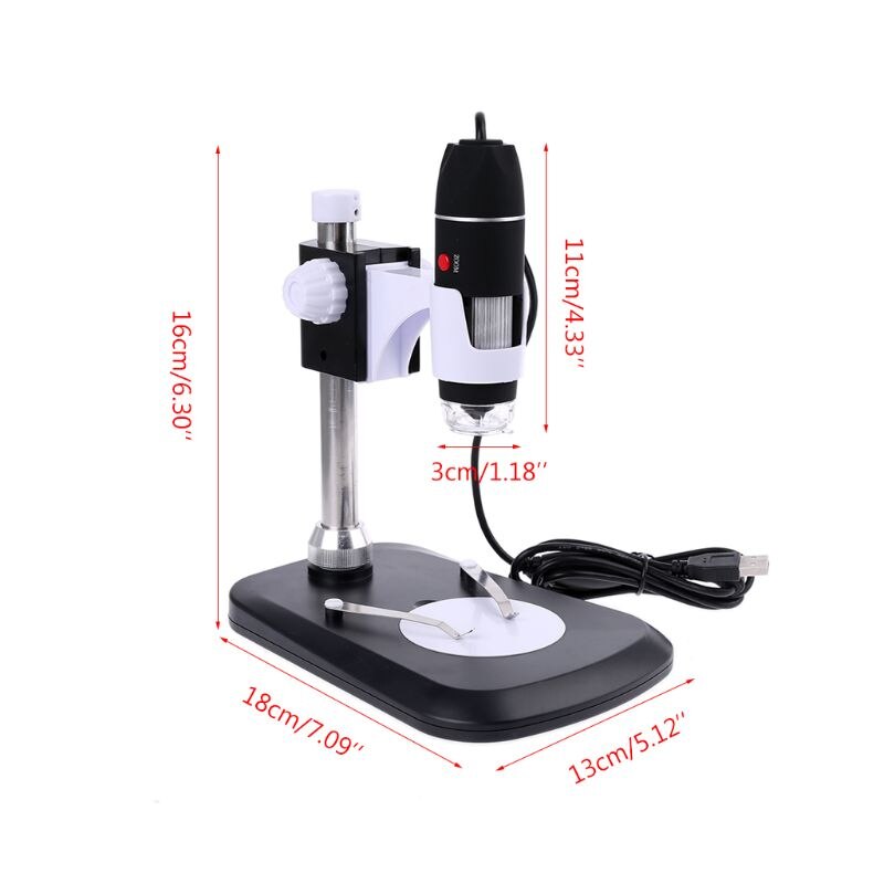 1600X Digital Microscope Endoscope with Stand USB 2.0 Magnification Portable