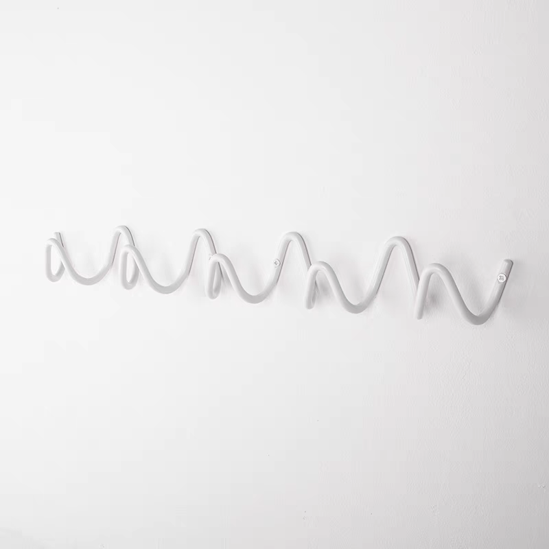 Ganchos para bata, colgador de toallas, estante de pared para uñas, ganchos, perchero, soporte para ropa para baño, cocina, dormitorio, pasillo, accesorios de Hardware: BLANCO