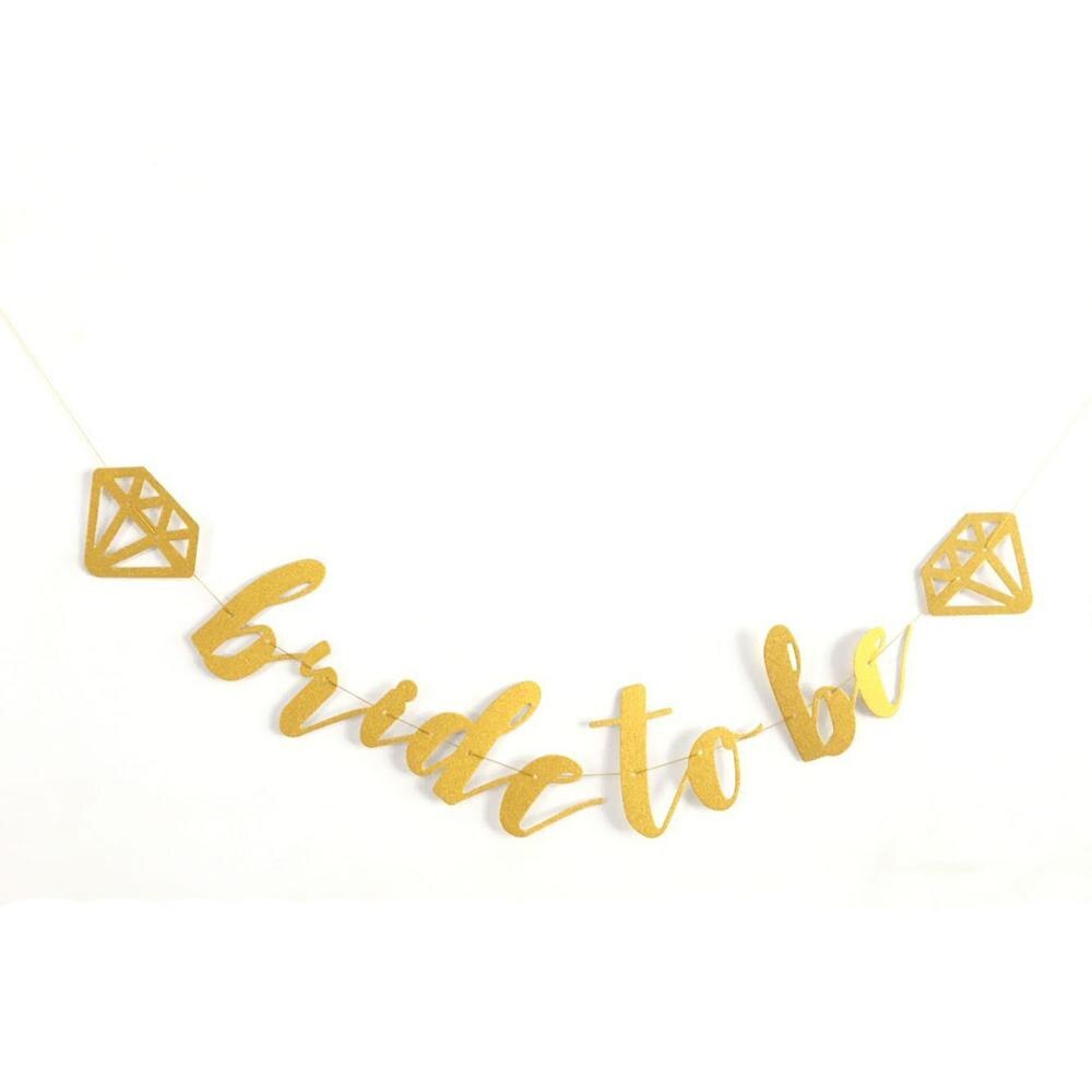 Banderole à bague en diamant scintillante | Décoration de fête d'enterrement de jeune fille, de fiançailles et de mariage: A