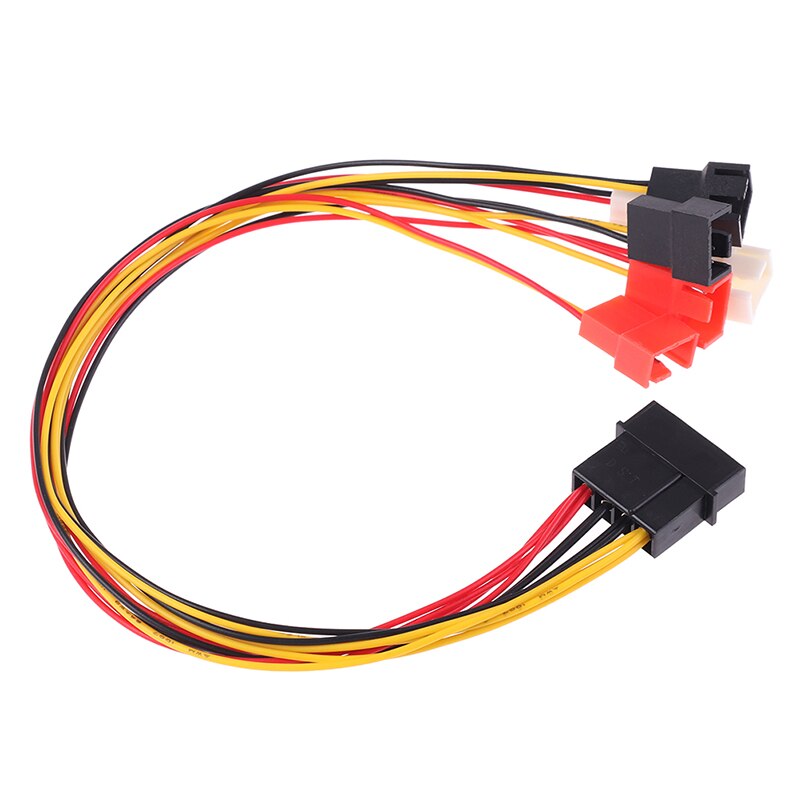 Cable de alimentación para ventilador conector adaptador de 4 pines Molex a 3 pines 12V 7V 5V Cable de ventilador de refrigeración