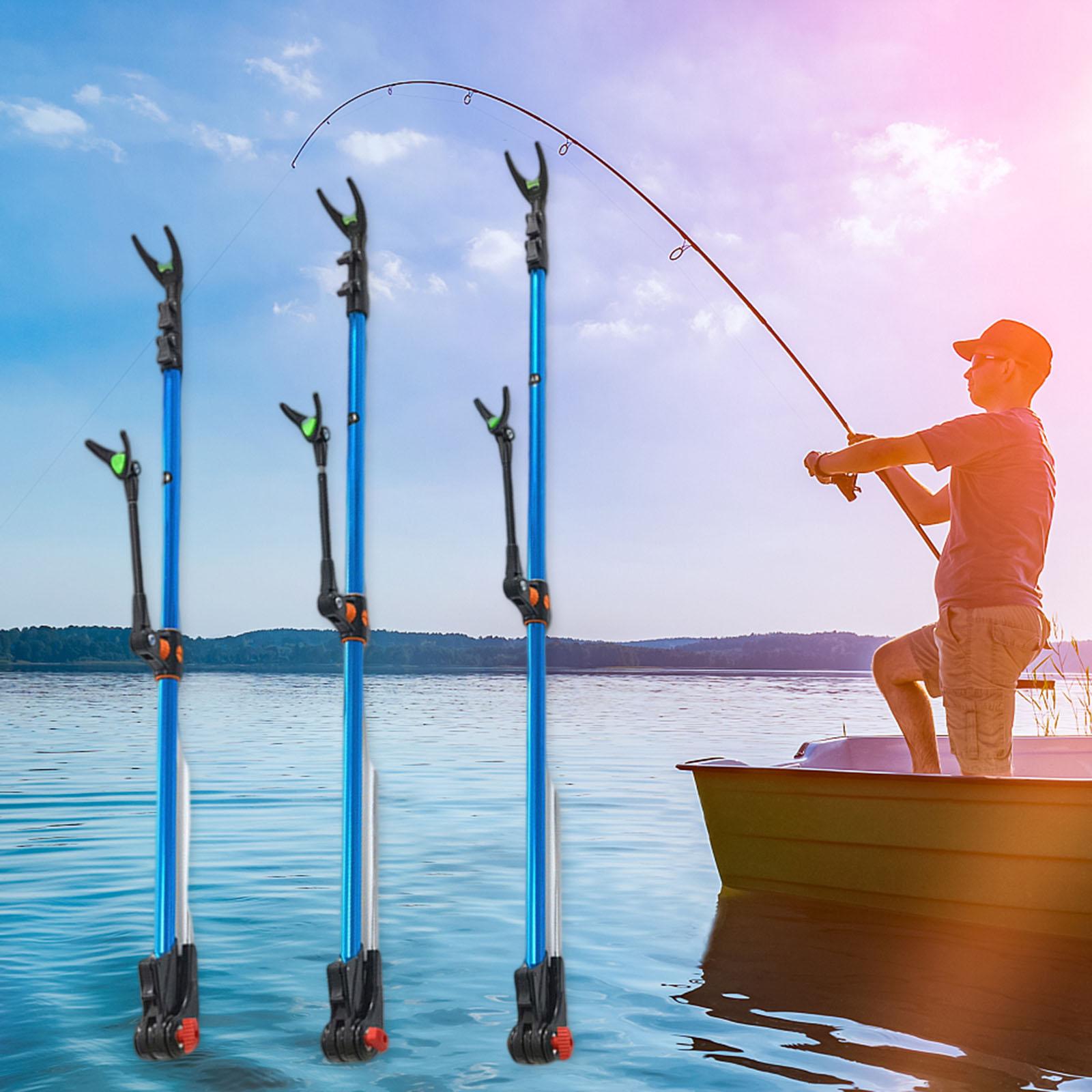 Telescopic Fishing Rod Holder Pole Stand Bracket Rack Aluminum Alloy Extending Rod Rest Adjustable Fishing Rod Holder Equipment