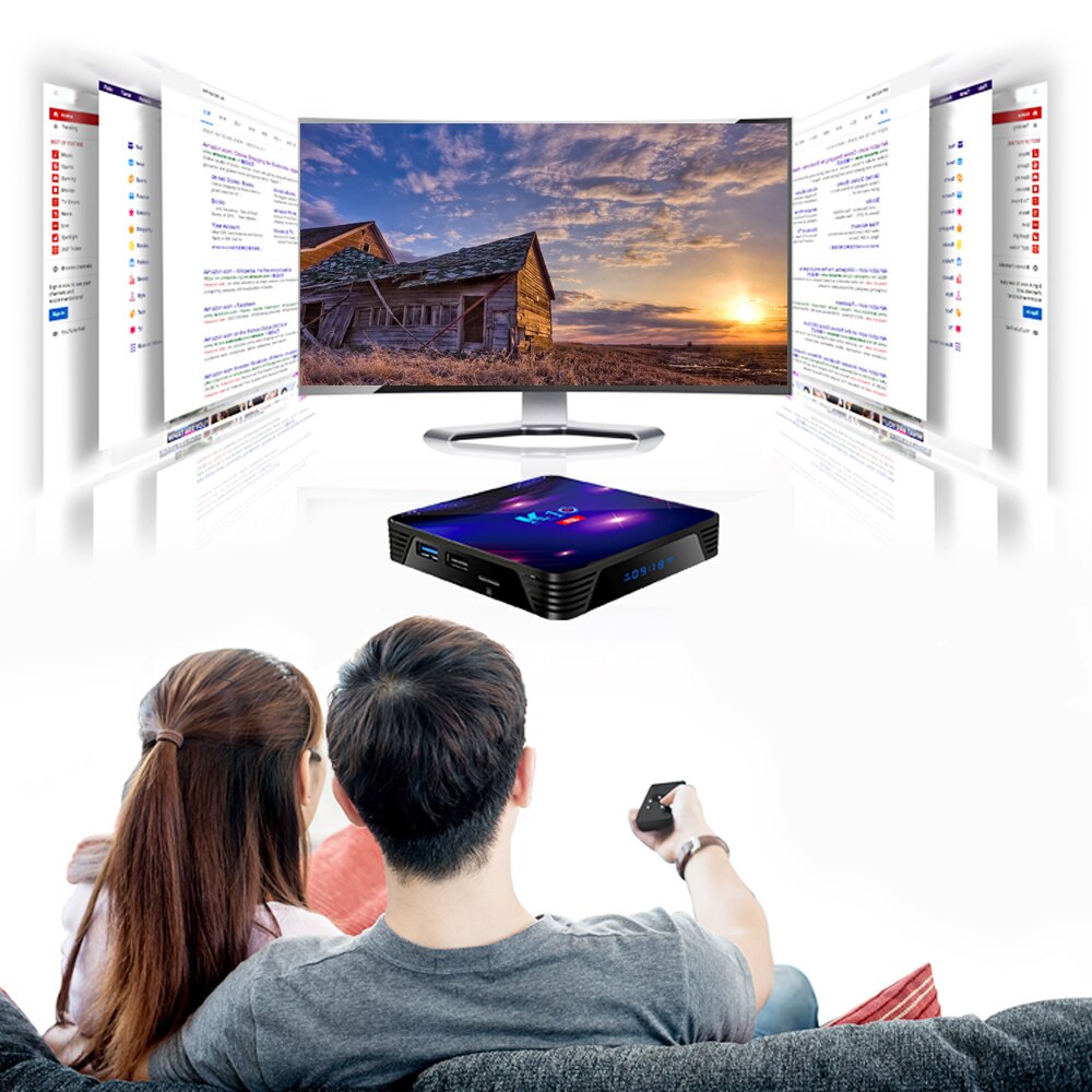 K10 Andriod 9.0 Smart Tv Box Amlogic S905X3 8K 2.4G/5G Dual Wifi 1000M Set top Box Uhd 4K Mediaspeler Led Display Pk H96 Max