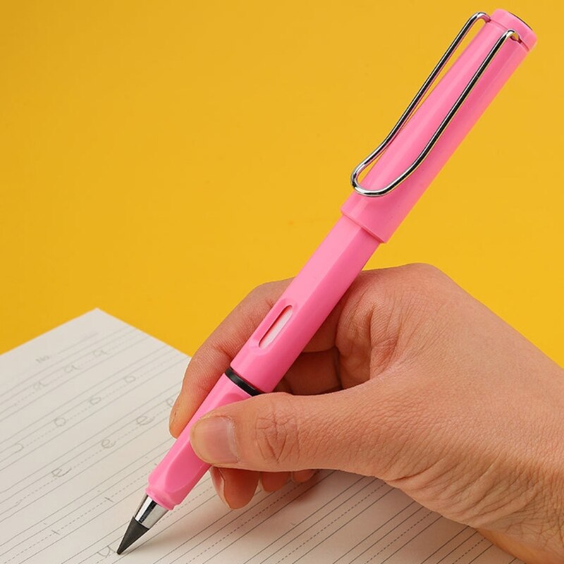 Packof 12 Fountain Pen-like Inkless Pens Set Everlasting Pencil Signing Pen for Beginner Student Sketching Drawing