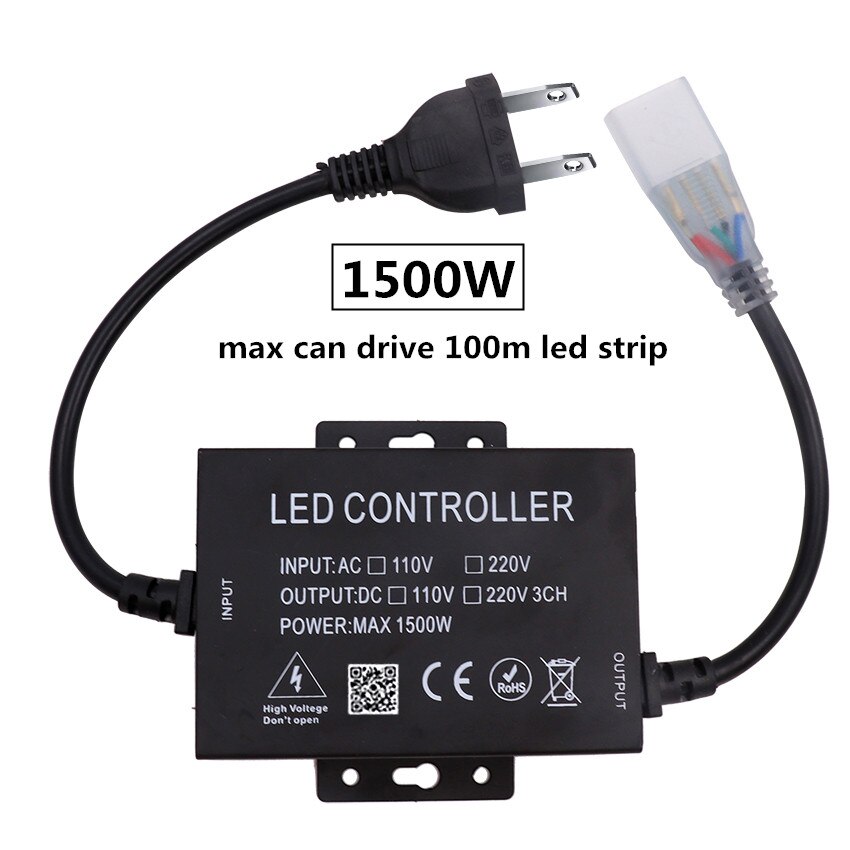 Regulador de intensidad con Bluetooth para música, 750W, 1500W, 110V, EE. UU., 220V, UE, AU, Reino Unido, 5050 V, tira de luces LED de neón, controlador con aplicación para IOS y Android